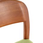 Set 4 Deense Massief Teak Vintage Eetkamerstoelen 'harte Skov' Vintage New Upholstery thumbnail 15
