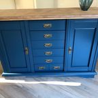 Restyled Houten Dressoir Blauw thumbnail 2