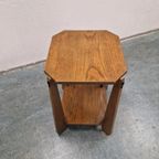 Amsterdamse School Artdeco Bijzettafel Plantentafel Zuil thumbnail 15