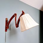 Scandinavische Wandlamp Van Teakhout Met Schaar, Jaren 60 thumbnail 2