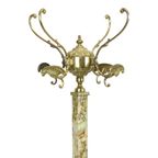 Hollywood Regency Kapstok Onyx En Messing Fifties 167Cm thumbnail 15