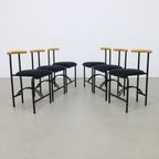 6x Postmoderne Eetkamerstoel, 1980s thumbnail 5
