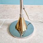 Lampe Sur Pied En Métal Chromé Et Laiton, 1970 thumbnail 9