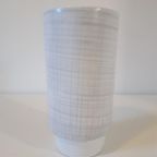 50's Vintage Bloempot Hoge Grijs Witte Retro Pot thumbnail 2