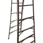 Oude Frans Industriële Metalen Ladder thumbnail 2