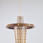 Vintage Glazen Hanglamp Koper Glas Mid Century ‘60 Denmark thumbnail 17