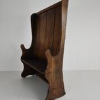 Antique Westcountry Pine High Back Settle 1800S thumbnail 13