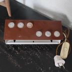 Vintage Wandlamp Bedlamp Metaal Bruin thumbnail 6
