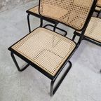 Set Van 6 Cesca Stoelen Marcel Breuer Stijl Webbing Stoelen thumbnail 8
