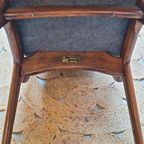 Set Awa Stoelen, Vintage Dinner Chairs, Mohair, Teakhout thumbnail 9