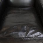 Stijlvolle En Comfortabele Zwart/ Grijze Design Fauteuil/ Armchair Gemaakt Van Schapenleer thumbnail 7