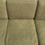 Green Fabric And Wood 3 Seat Sofa 1960s thumbnail 8