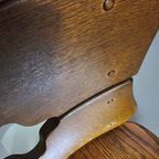 4 X Brutalist Oak Dining Chairs / 60's thumbnail 15