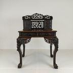 Antiek Chinees Padouk Houten Bureau thumbnail 17