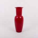 Opalino Red Vase By Venini thumbnail 2