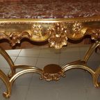 Grote Franse Vergulde Muurconsole thumbnail 6