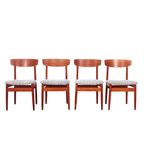 Set Deens Teak Eettafel Stoelen, Viborg Stolefabrik 1960'S thumbnail 2