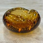 Murano Bullicante Glas Asbak In Okergeel thumbnail 6