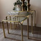 Messing Met Glazen Mimi Set Nesting Tables thumbnail 2