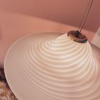 1980 Witte Swirling Murano Glass Hanglamp thumbnail 3