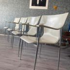 4 Vintage Leather Chairs For Fasem By Vegni & Gualtierotti thumbnail 8