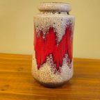 Vintage West Germany Vaas Vaasje Bruin Rood thumbnail 2