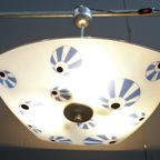 1960S Ceiling Lamp In White And Blue “Eyes” By Napako thumbnail 3