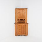 Axel Einar Hjorth ‘lovö’ Solid Pine Corner Cabinet By Nordiska Kompaniet thumbnail 2