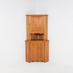 Axel Einar Hjorth ‘Lovö’ Solid Pine Corner Cabinet By Nordiska Kompaniet thumbnail 2