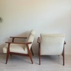 Set Vintage Deense Midcentury Fauteuils Easy Chairs 1960’S thumbnail 6