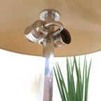 Tafellamp Met Marmeren Voet En Zeskant Chromen Frame thumbnail 5