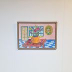 Vintage Pentekening Rien Van Kol Modern Ingelijst Schilderij thumbnail 5