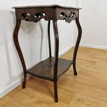 Tribesigns Boerderijconsoletafel, 108 cm, smalle houten banktafel achter de bank met geometrische basis, industriële bijzettafel voor woonkamer, hal, entree (lichtbruin