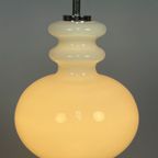 Witte Glazen Hanglamp, Peill En Putzler, Duitsland 1960'S thumbnail 10