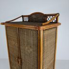 Vintage Rieten Kledingkast / Linnenkast - Rotan En Bamboe thumbnail 3