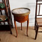 Antiek Frans Louis Xv Tafel Met Marmer Blad thumbnail 4