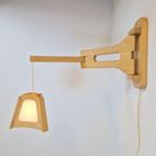 Vintage Grenen Wandlamp Plexiglas Scharnier Lamp ’70 Denmark thumbnail 5