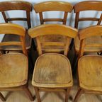 Vintage Houten Bistrostoelen, Café Stoelen, Eetkamerstoelen Set Prijs thumbnail 7