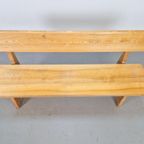 Vintage Eetkamer Set Schragentafel Bank Stoelen Krukken ´60 thumbnail 12