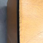 Groot Vintage Dubbelzijdig Bureau Eiken thumbnail 3
