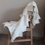Vintage Sprei. Handwerk Gehaakt. Katoen. 210cmx 190cm. thumbnail 3
