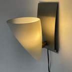 Vintage Herda Wall Mounted Lamp - Memphis Style / Postmodern Design - White Frosted Glass thumbnail 3