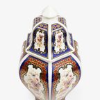 Japanse Porseleinen Dekselvaas Polychroom Decor thumbnail 2
