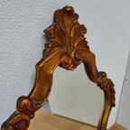 Vintage Hollywood Regency Goudkleurige Barok Rococo Spiegel Kuifspiegel 6 thumbnail 5