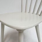 Set Witte Vintage Spijltjesstoelen, 1970’S thumbnail 13