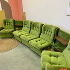 Super Gave Groen Fluwelen Vintage Elemenentenbank thumbnail 12