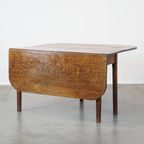 Charmante Antieke Eikenhouten Hangoor Eettafel Uit Eind 19e Eeuw thumbnail 2