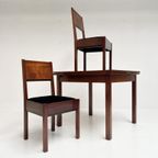 Haagse School Set Eetkamerstoelen Van Muntendam, 1920's thumbnail 12