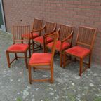 Schuitema Jugendstil Stoelen 6 Stuks Eiken Stoelen thumbnail 10