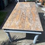 Massief Houten Tafel Met Afschroefbare Poten thumbnail 3